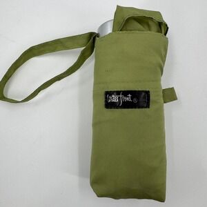 Waterfront Shu's Selection Compact Travel Umbrella Olive Green Folding Sleeve